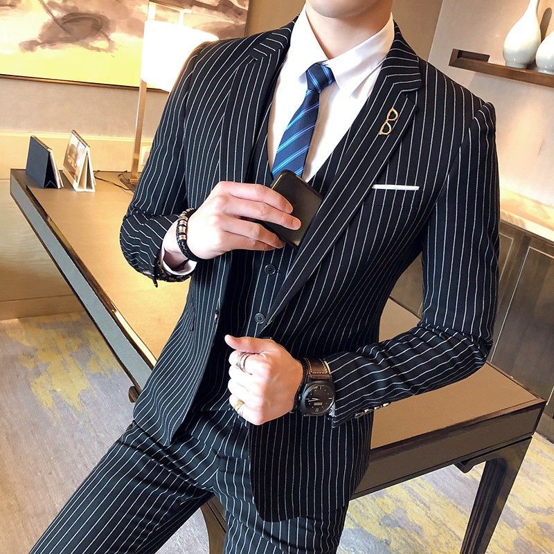 Men's Slim Fit Pin Stripe Blaz - огляд і ціна Men'S Grooming Uk