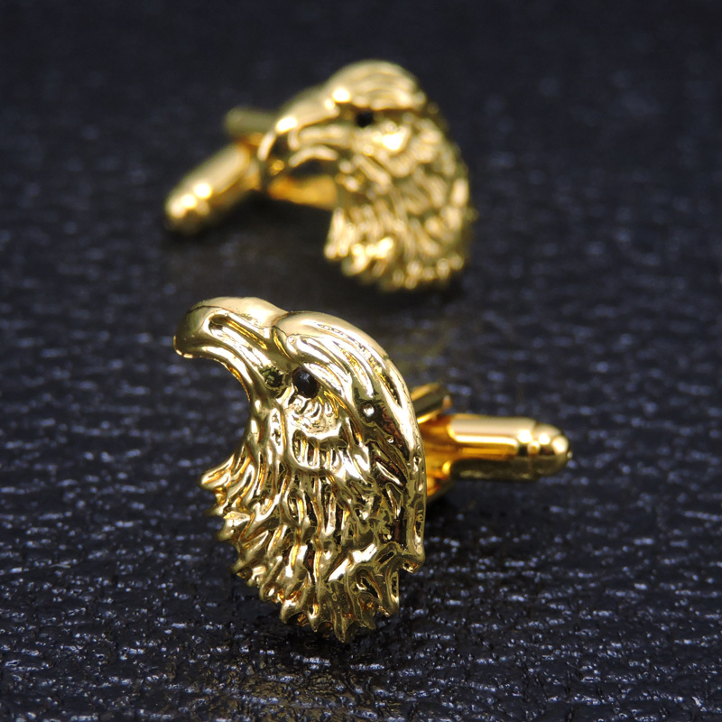 2pcs/set Gold Eagle Head Cuffl - огляд і ціна Men'S Grooming Gift Set