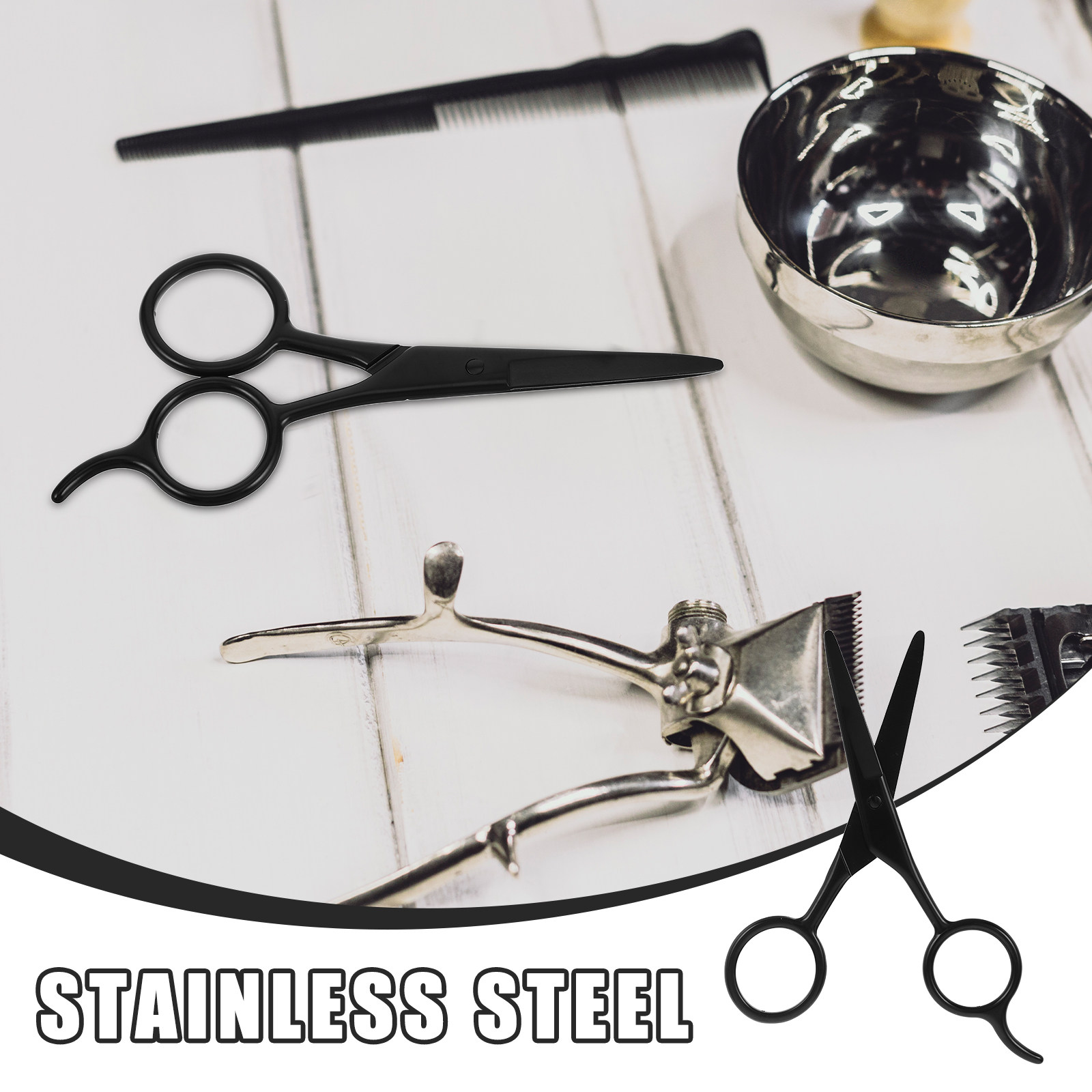 2Pcs Stainless Steel Beard Sci - огляд і ціна Men'S Grooming Eyebrow Trimming