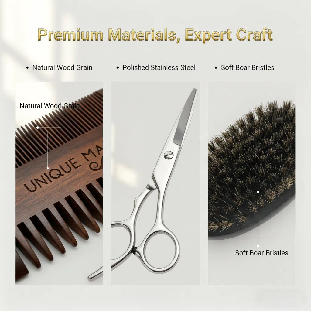 UNIQUE MAN Men's Beard Set, Bl - огляд і ціна Men'S Grooming Gift Set