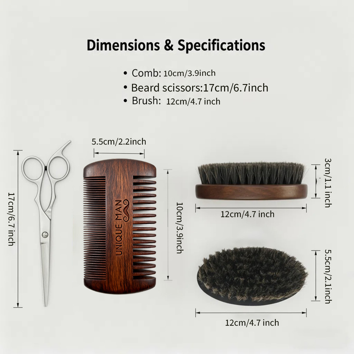 UNIQUE MAN Men's Beard Set, Bl - огляд і ціна Men'S Grooming Gift Set